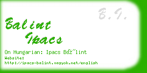 balint ipacs business card